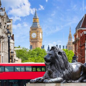 London Trafalgar Square in UK England